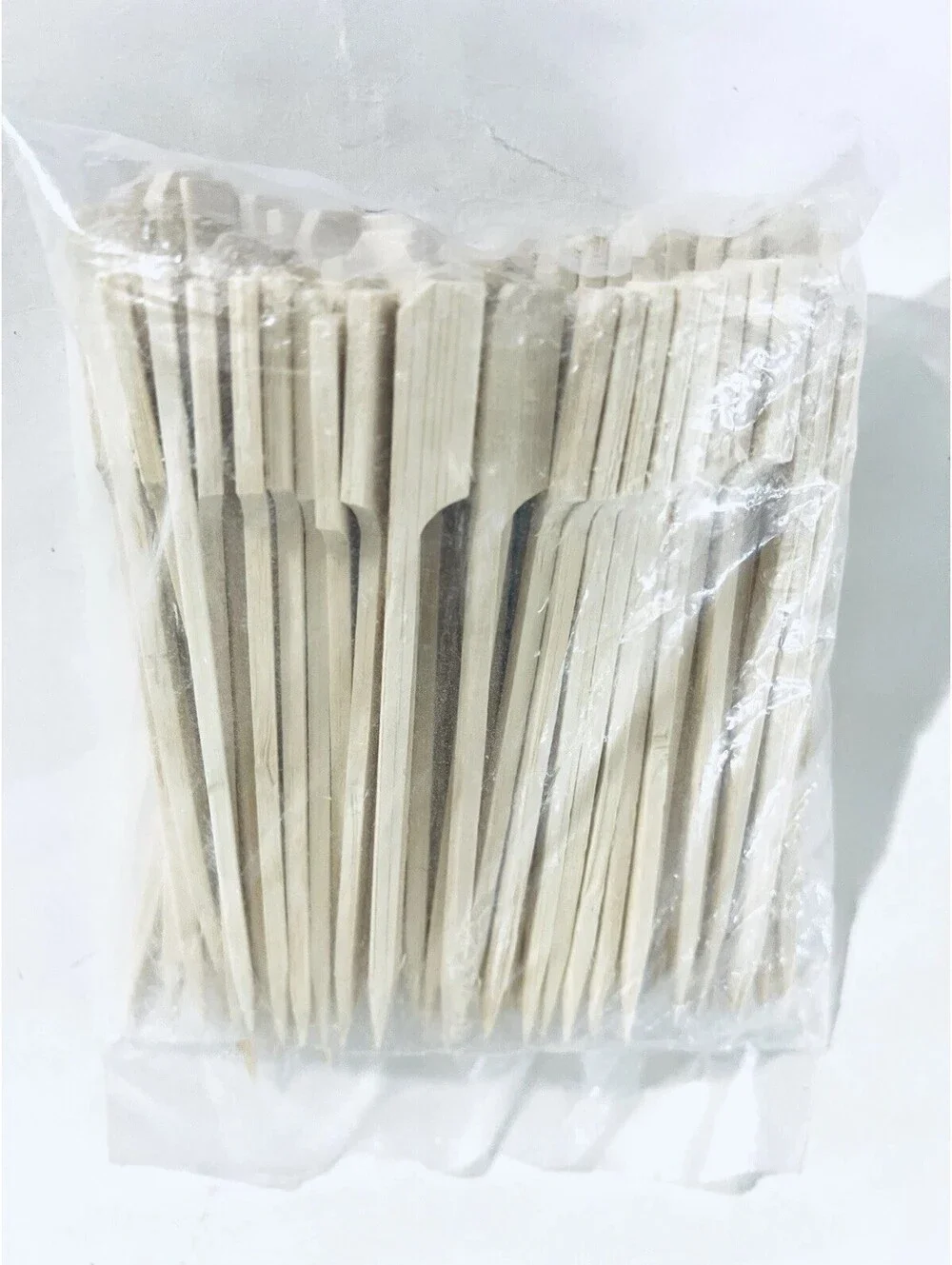 Approx 300 Bamboo Cocktail Picks Mini Forks Gold Bead Skewers Party Lot New